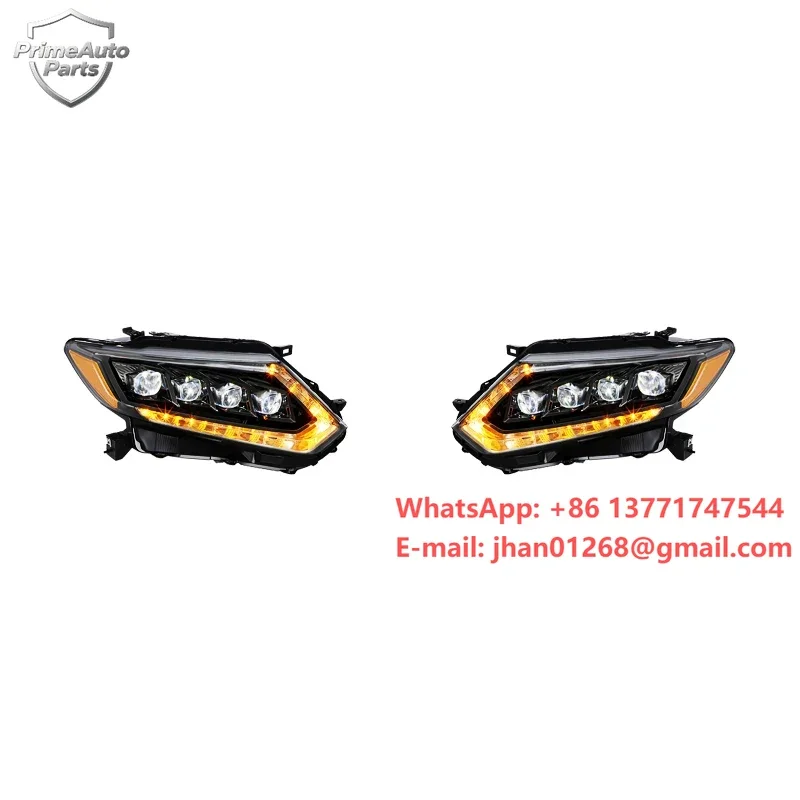 DRL Lamp Car OEM Car Head Light Modify Semi-assembly LED Xenon Headlight for Nissan Rogue X-TRAIL 2014 2015 2016 2017