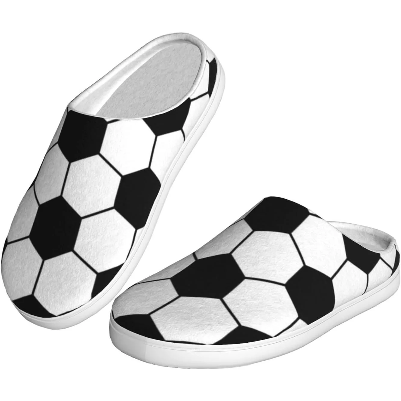 

Женские уютные тапочки с текстурой футбольного мяча, домашние и уличные домашние тапочки из мягкого хлопка с противоскользящей подошвой