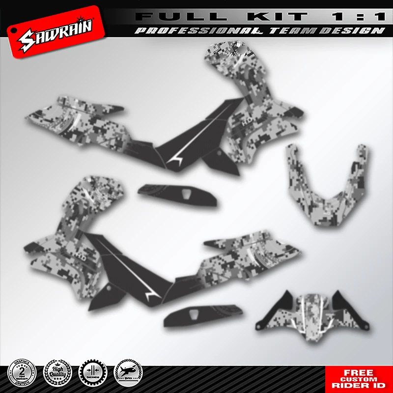 Sawrain Motorcycle Graphics Background Decal Sticker Kits For Honda X-ADV750 2017 2018 2019 2020 Number Name Custom