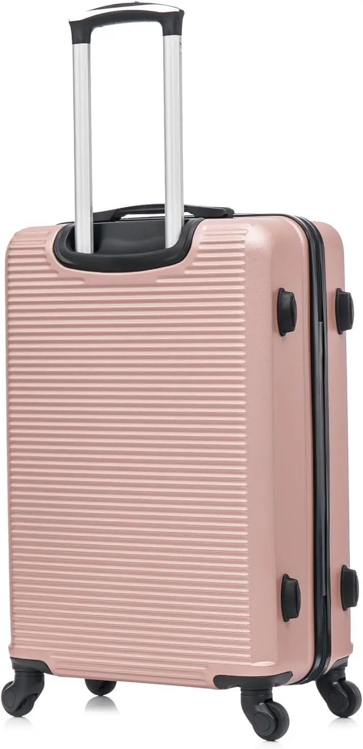 Mala média leve com casca dura de 24 polegadas |   Mala de 24" com rodas |   20kg |   Ouro rosa