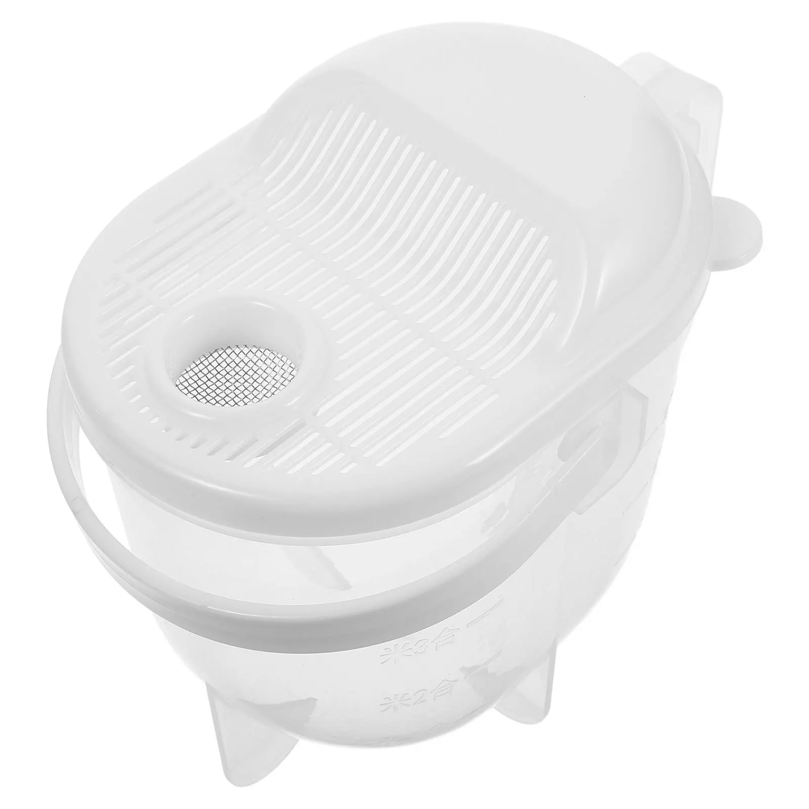 Tazón Multifuncional para Lavar Arroz con Tapa Coladora, Herramienta Eficiente para Drenar Arroz, Frutas y Legumbres, Práctica para la Cocina