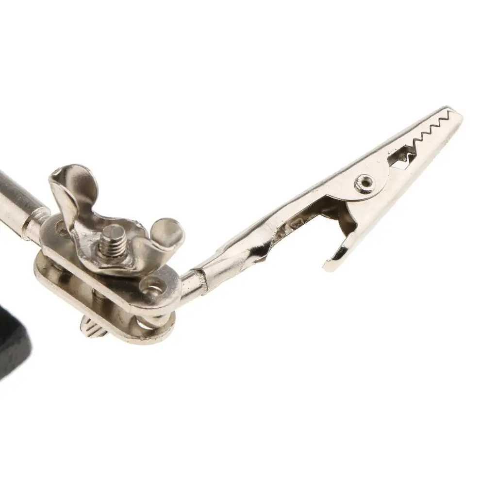 Glasses Soldering Stand with Magnifying Helping Clips Jeweler Tooling Welding Aid for Electronics and Hobby Work