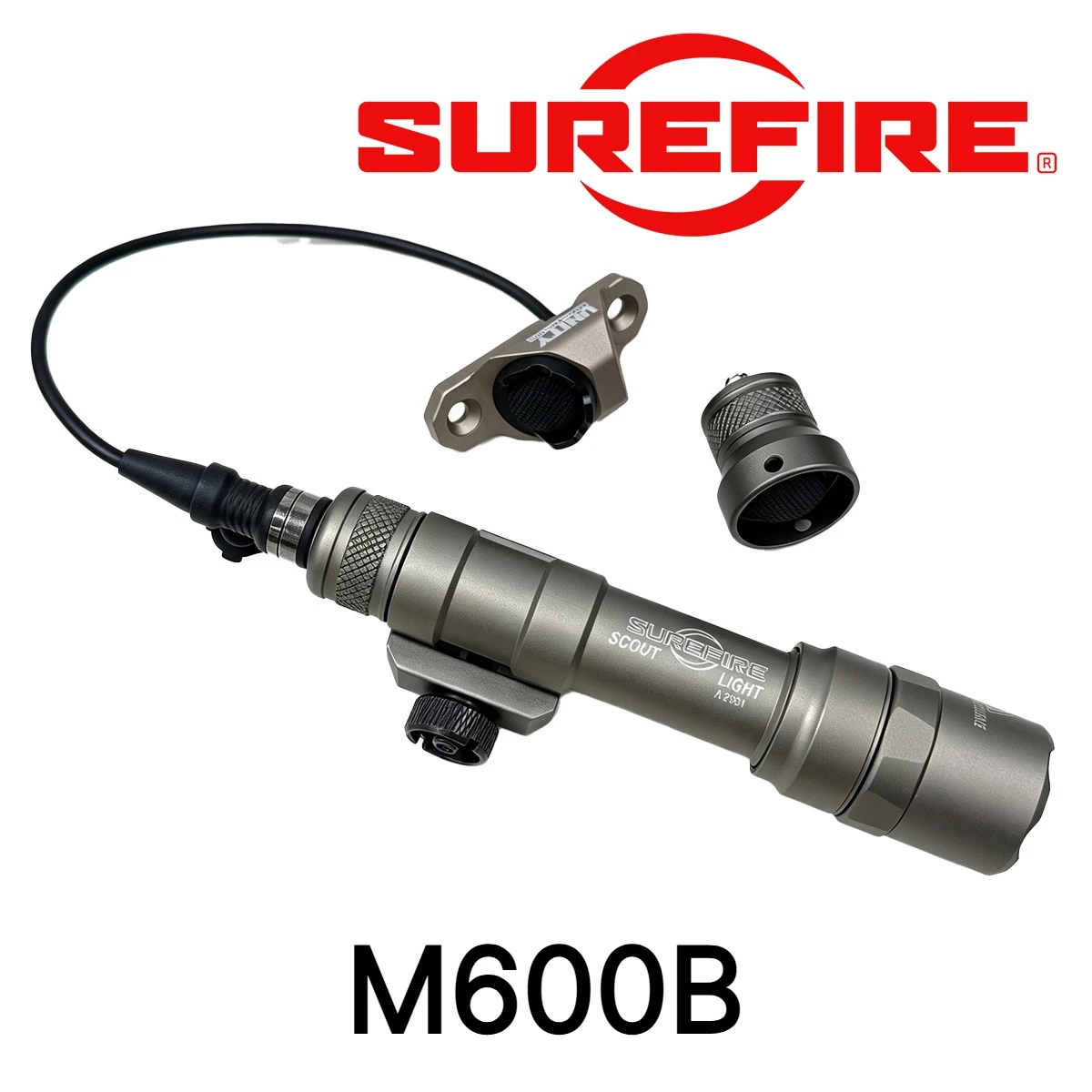 SureFire M300B M300C M600B M600C Tactical LED Scout Light with UNIT Remote Pressure Switch and Tail Cap Switch Fits 20mm Rail