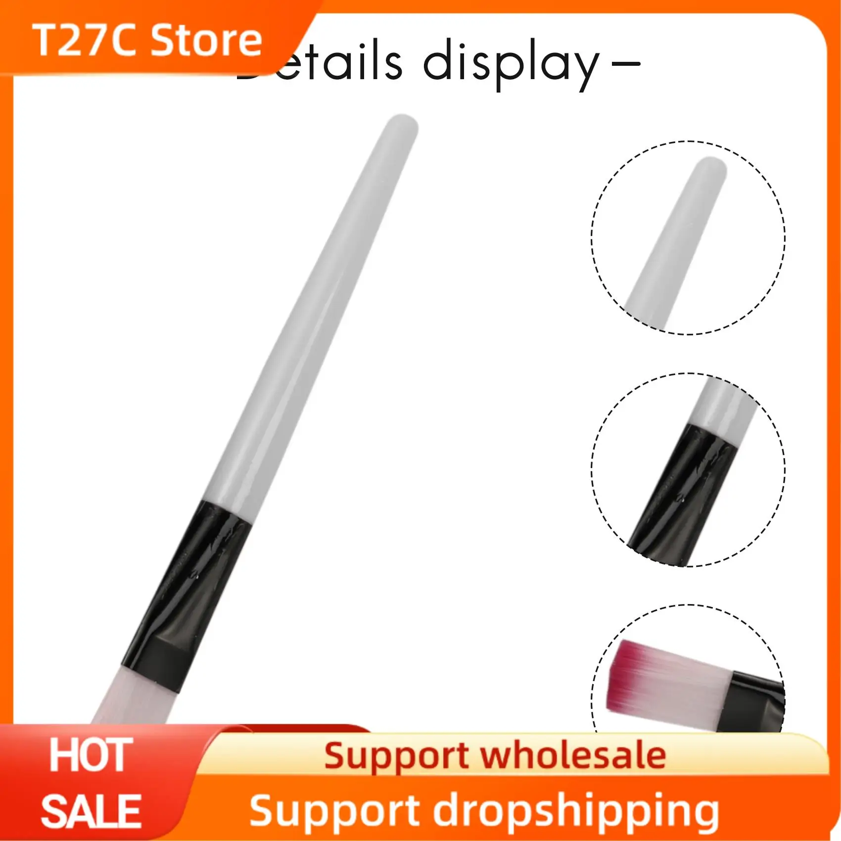 T27C 10 قطع فرشاة وردية شريط أبيض قناع الوجه فرشاة أدوات ماكياج العناية بالبشرة