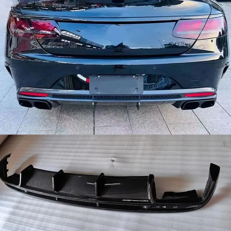 

For Benz W217 C217 S63 S500 AMG S Coupe Carbon Fiber Rear Bumper Diffuser Spoiler Car Body Kit 2019