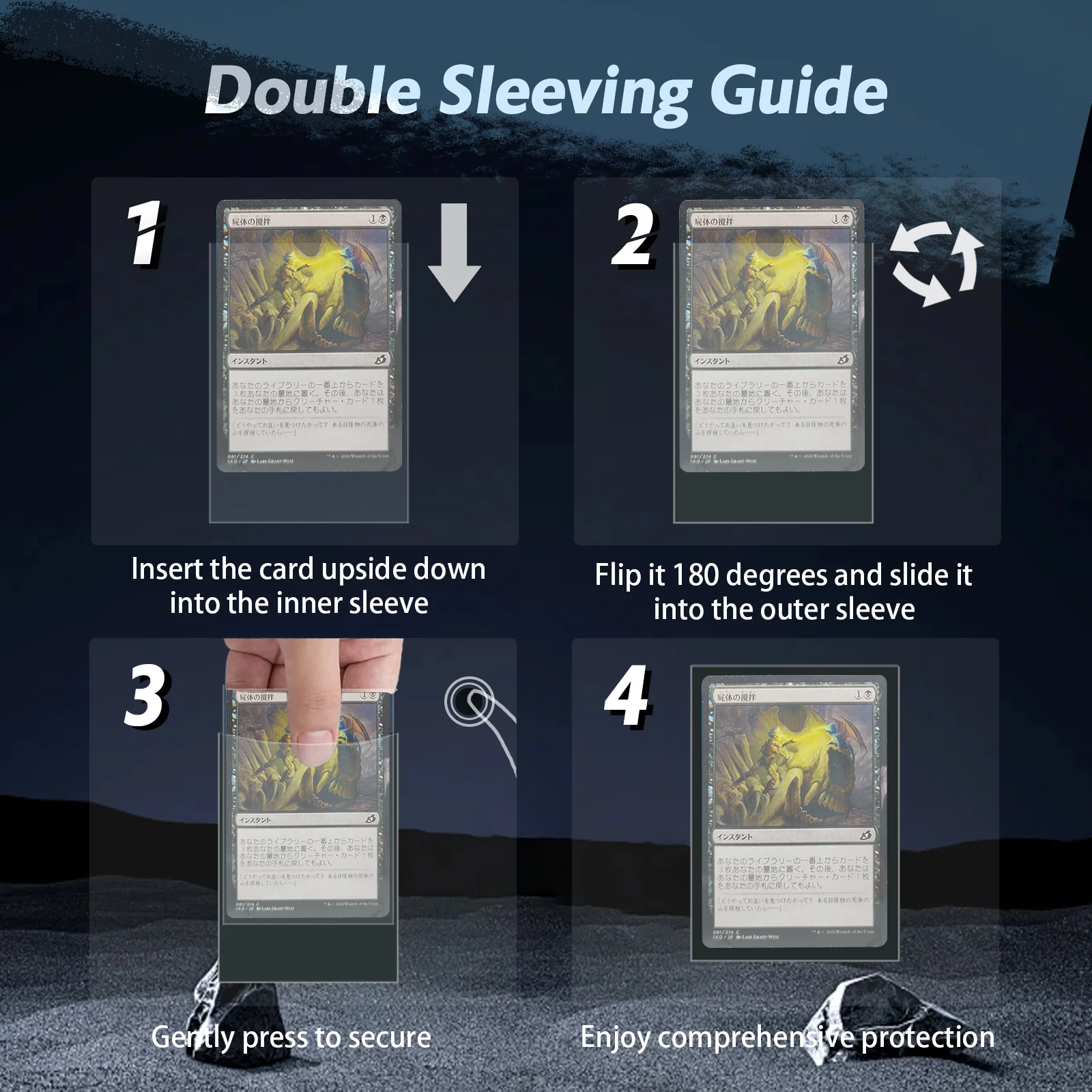 200 قطعة من واقي حافظة البطاقات الداخلية الشفافة لـ PTCG/YGO، أكمام بطاقات التداول المقاومة للماء، أكمام واقية شفافة #6