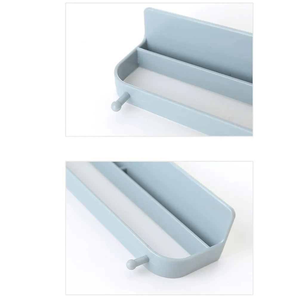 5Pcs Wall-Mounted Shoe Rack Punch Free Easy Install Space Saving Shoe Organizer Slippers Holder Bathroom Storage Shelf Gray