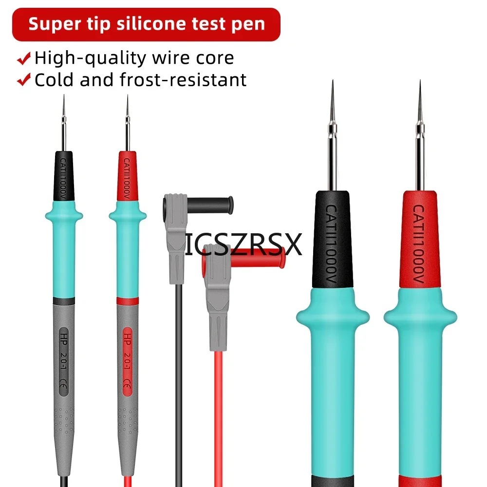 2 пары, силиконовые Щупы для мультиметра, 1000 В, 20 А