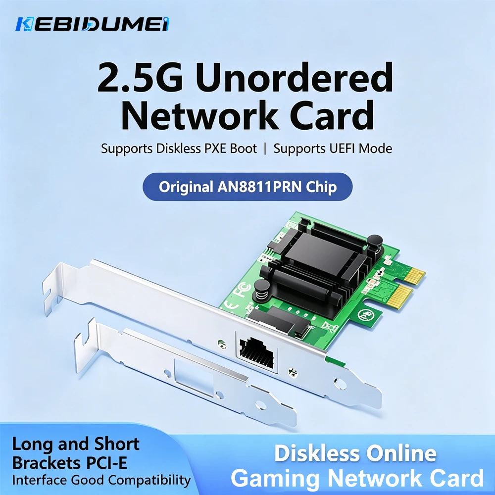 KEBIDUMEI Dual RJ45 Ports PCIE X8 X540-T2 Converged Ethernet Adapter Controller 10Gbs PCIE Network Adapter for Windows Linux