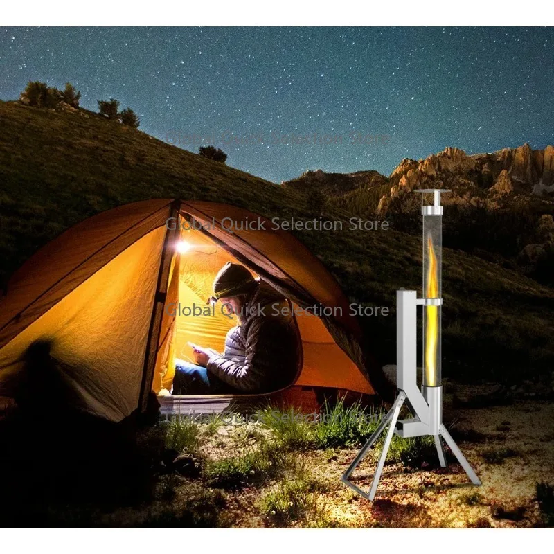 Outside outdoor camping pellet stove stainless steel  pellet stove patio heater for garden courtyard