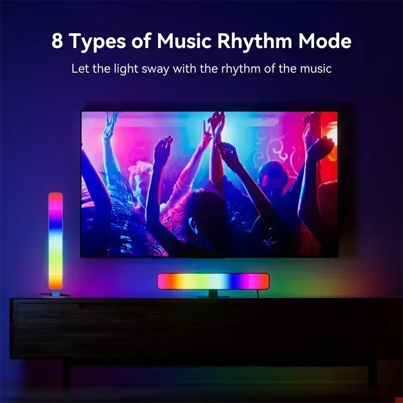 Xiaomi rgb captador luz noturna jogos música ritmo luzes barra usb led candeeiro de mesa configuração controle remoto gamer decoração crianças