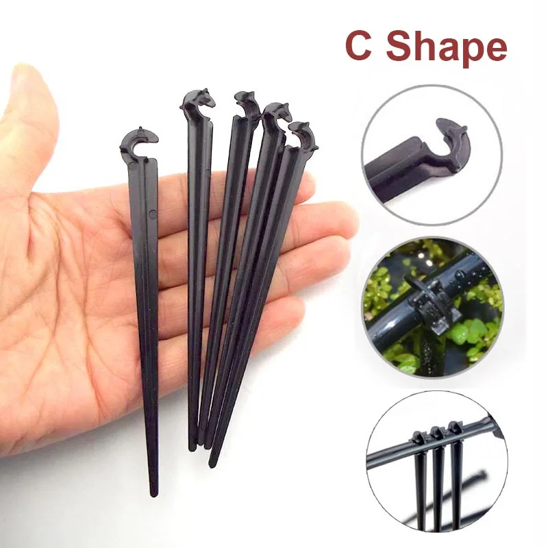 

11cm Garden Watering Hose Holder 4/7 Hose Bracket Plastic Fixed Stems Support Holder 4/7 Drip Irrigation System Accessories