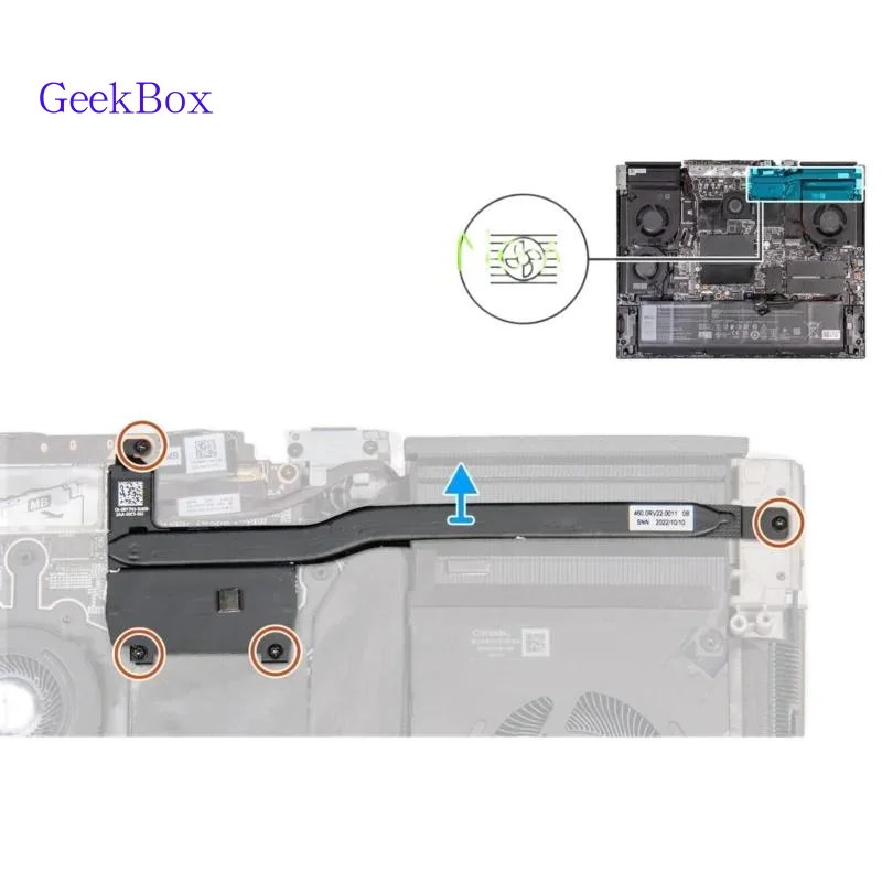 GK جديد لأجهزة الكمبيوتر المحمول Dell Alienware M16 M18 R1 المبرد العلوي VRM المبرد 0RY7N3 RY7N3 ، 0G0D95 G0D95