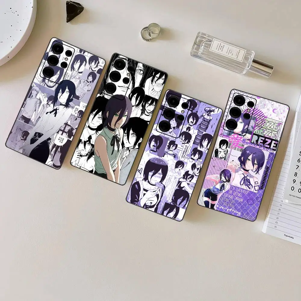 C-Chainsawman Reze Arc Movie Phone Case For Samsung S 24 Fe 25 Ultra Plus 20 Lite 21 30 22 23 24 22 Ultra 5G Fundas
