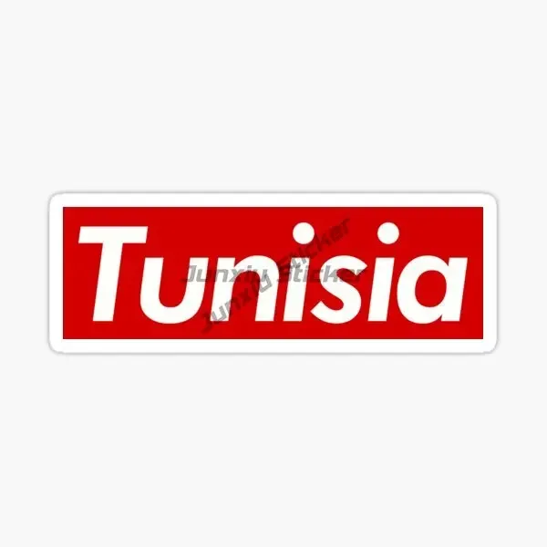 Tunisia Flag Emblem Personalized PVC Waterproof Sticker for Decorate Fridge Wall Car Window Helmet Bumper Decal Accessories