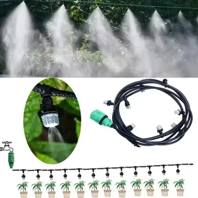 2026 Best-selling Gardening Watering Irrigation System Drip Set Garden Irrigation Mist Cooling Automatic Flower Watering Device