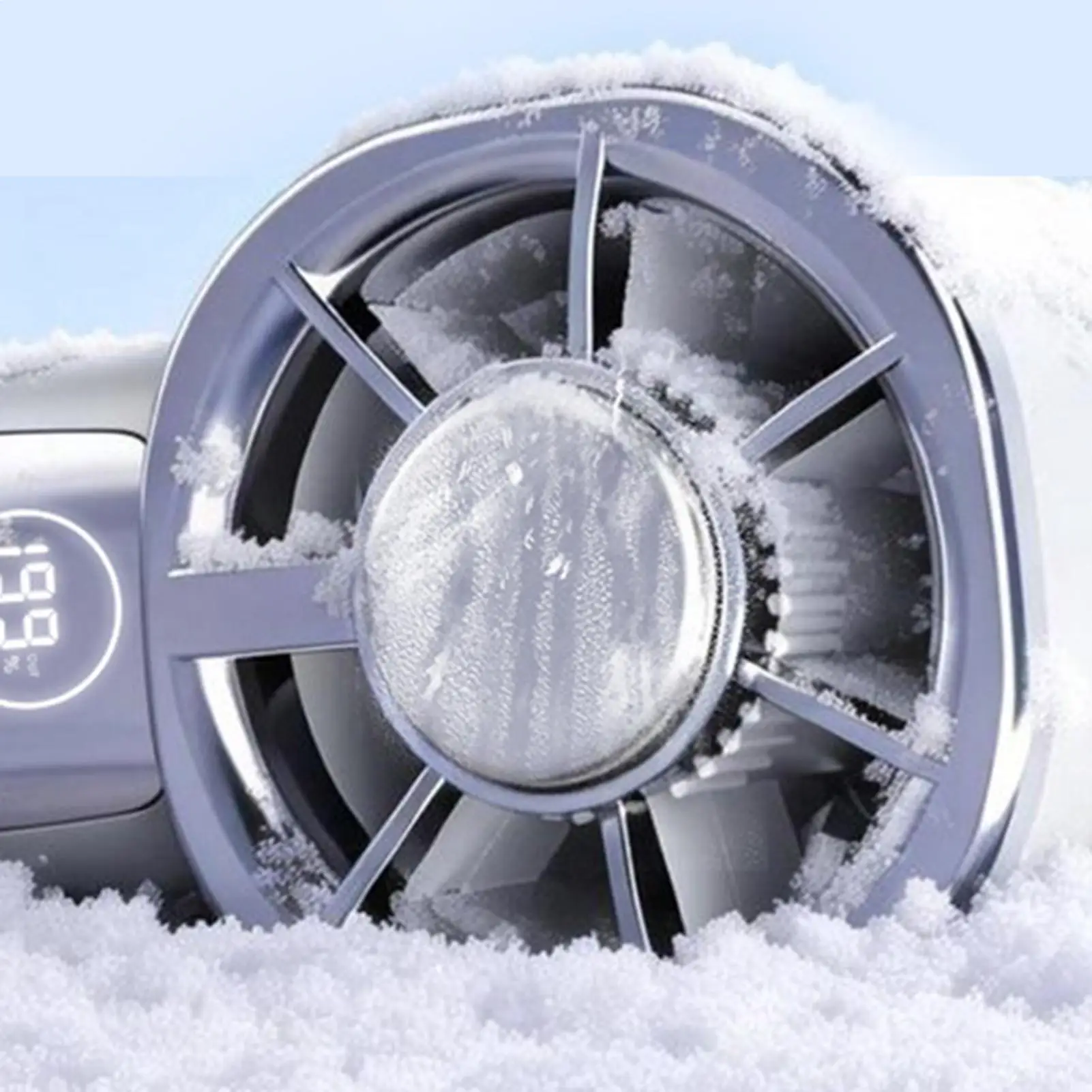 Car Fan 199 Adjustable Levels Cooling Gear LED Display USB Charging Small Fan With Clip And Hook For Kids Adults Travel Car