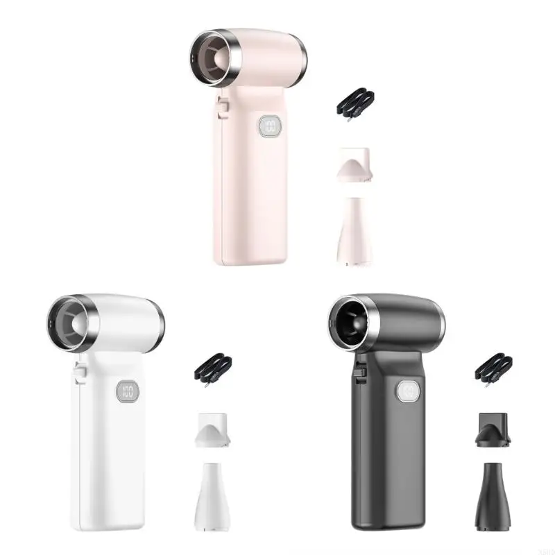 منفاخ الهواء اللاسلكي القابل لإعادة الشحن القابل لإعادة الشحن لأداة إزالة الغبار الجاف لتنظيف الكمبيوتر مع شاشة LCD شاشة مروحة