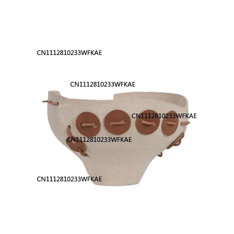 Modern simple old money style ceramic fruit plate minimalist geometric ornament custom model room sales office living room study