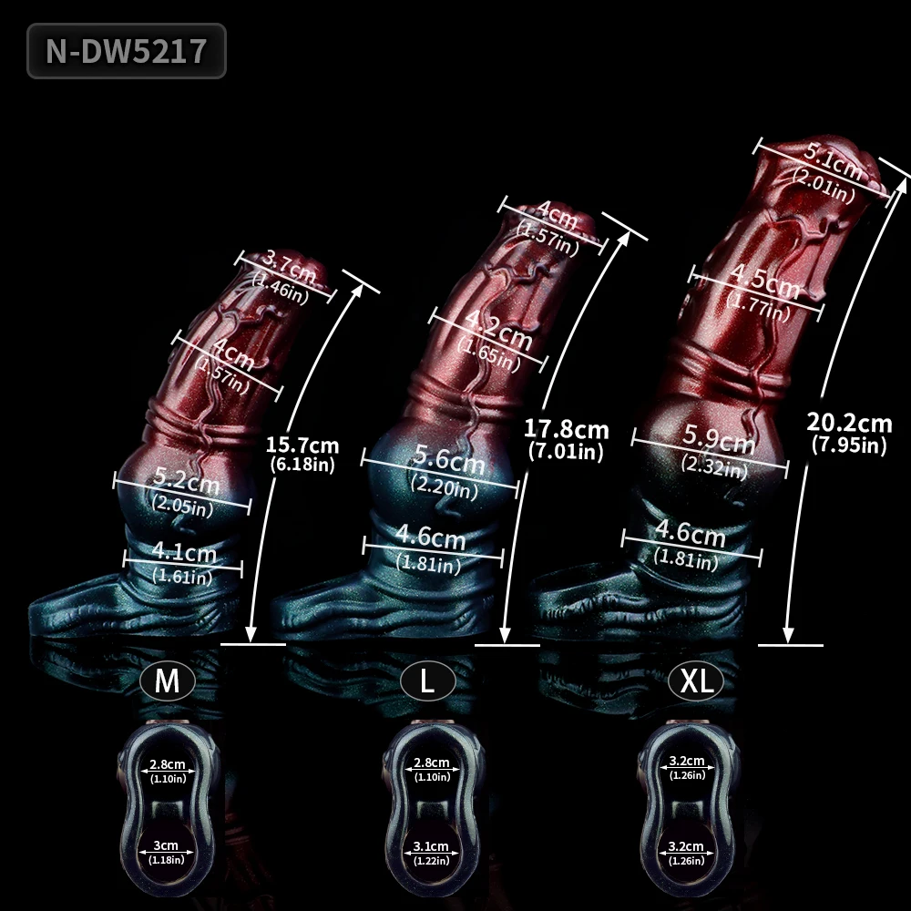 NNSX سيليكون عقدة كبيرة دسار غمد الحيوان الحصان القضيب كم توسيع ديك موسع قابلة لإعادة الاستخدام الواقي الذكري لعبة الجنس الكبار للرجال #2