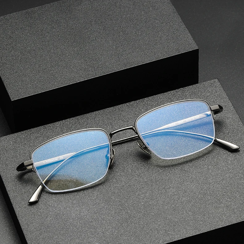 

Fashion Business style Eyeglass Titanium Retro Square Optical Glasses Frames Men Women Eyeglasses Prescription Reading Eyewear