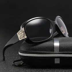 Top Oversized Black Hiking Sunglasses Fashion Women Large Size Big Retro Mirror SunGlasses for Women Lady Female UV400