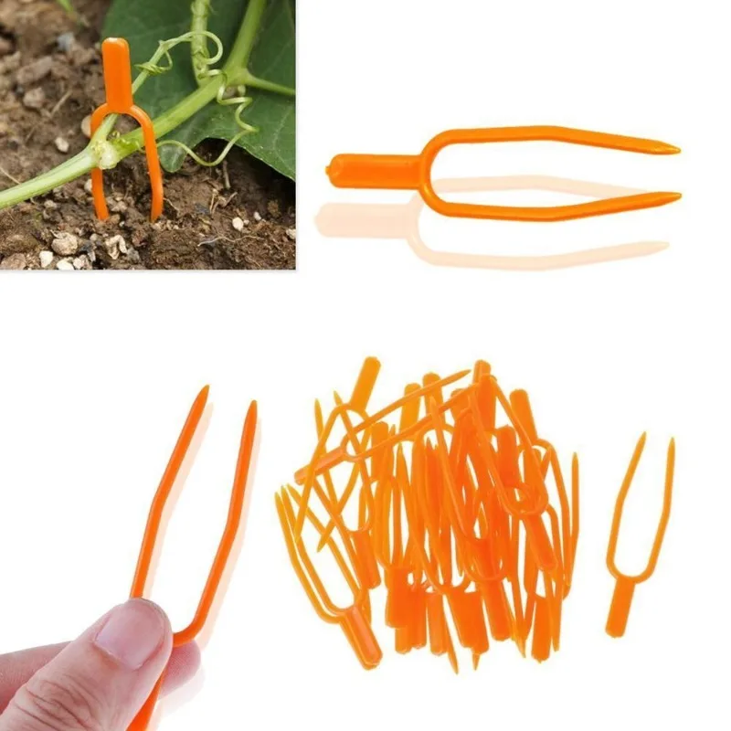 

50Pcs Gardening Plant Vine Press Creeper Fixing Clip Strawberry Planting Fork Field Tool Watermelon Planting Fork Vine Fork New