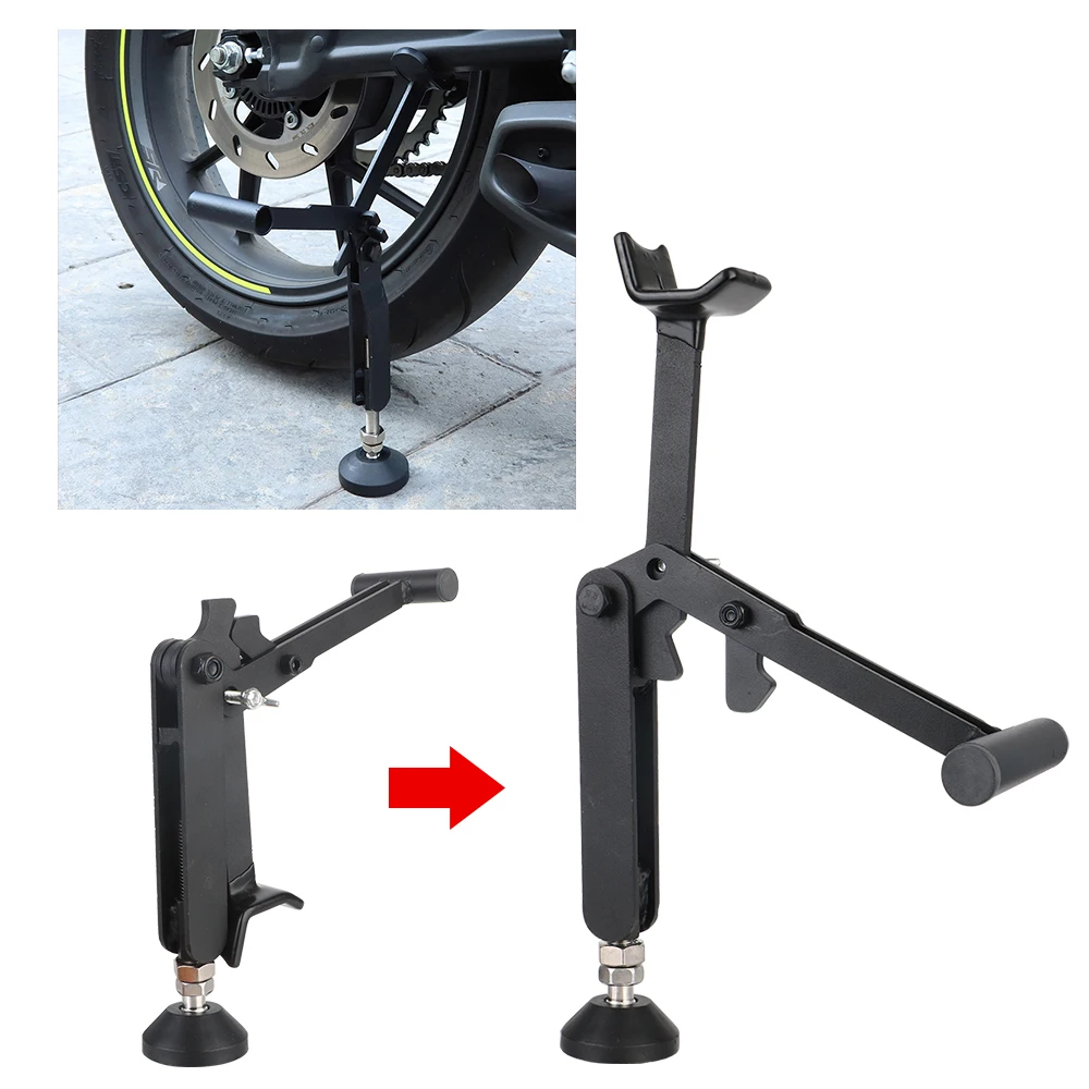Foldable Motorcycle Wheel Support Side Stand Paddock Portable Lifting Frame Energy Saving Stable Swingarm Lift for Dirt Bike