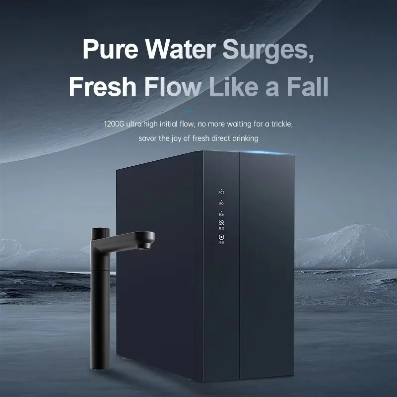 Water Bottle CampingHot Selling 1200GPD Large Flow RO System PCT+RO Filtration Reverse Osmosis Under Sink Water Purifier Matcha