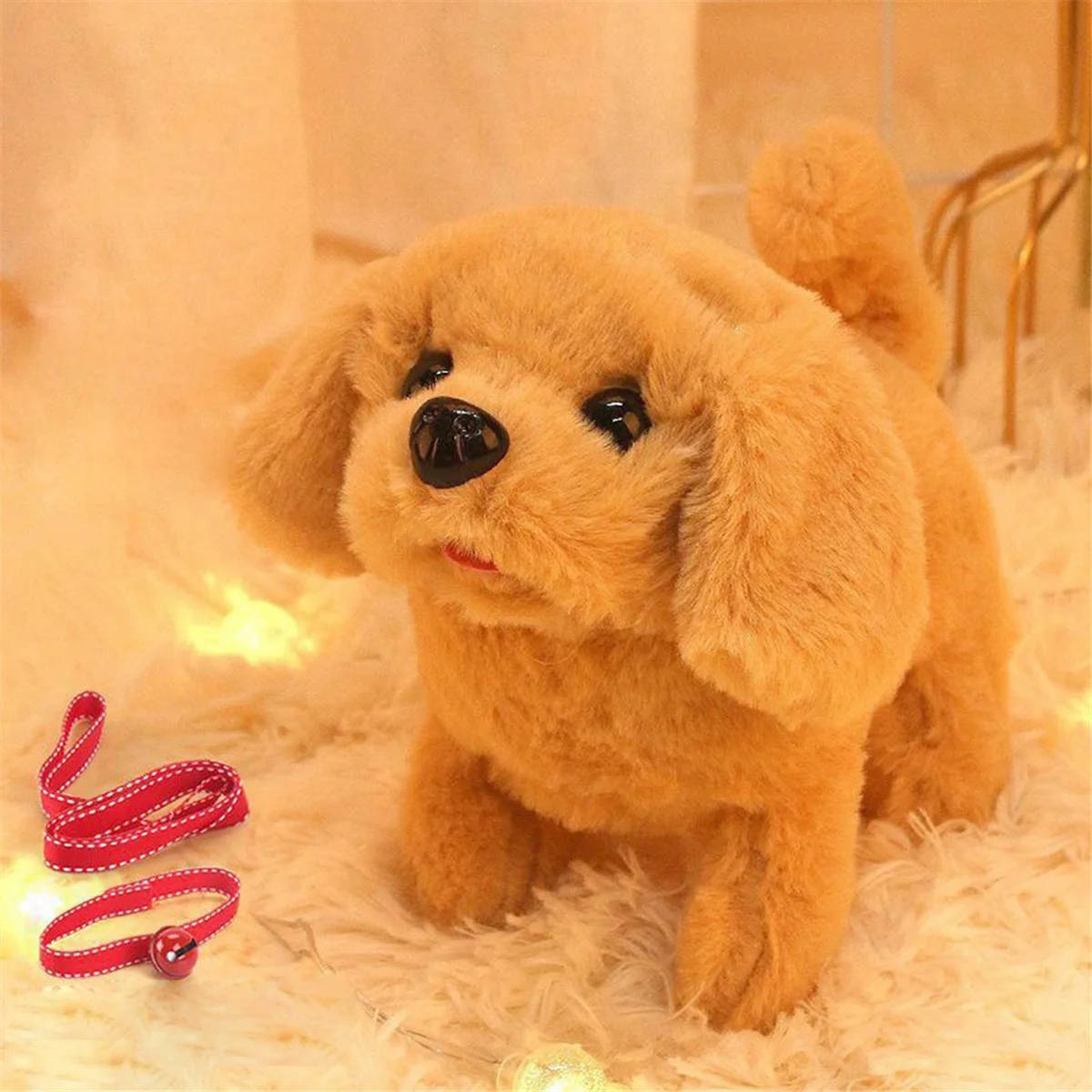 E Baby-Jouet électronique coule en peluche pour chien qui marche et aboie la queue, jouets pour chiots pour filles et garçons, anniversaire