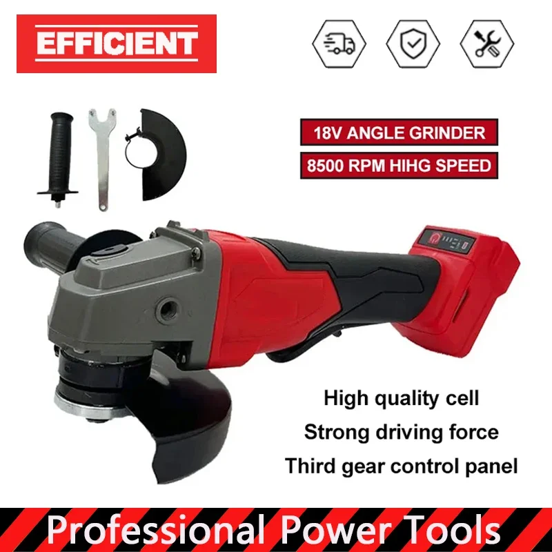 

For Milwaukee 18V Battery Electric Cordless Power Tools 125mm Brushless Angle Grinder Polishing Cutting Machine