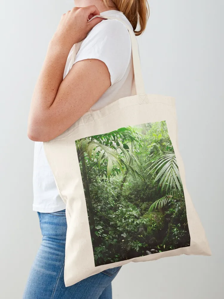 Misty Rainforest Creek Tote Bag tote bag men shopping bag logo Lady bags luxury women