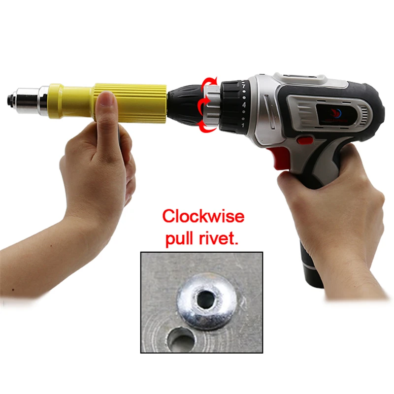 Electric Rivet Nut Gun Machine Core Pull Accessories Cordless Riveting Gun Drill Adapter Riveter Insert Nut Tools Accessories