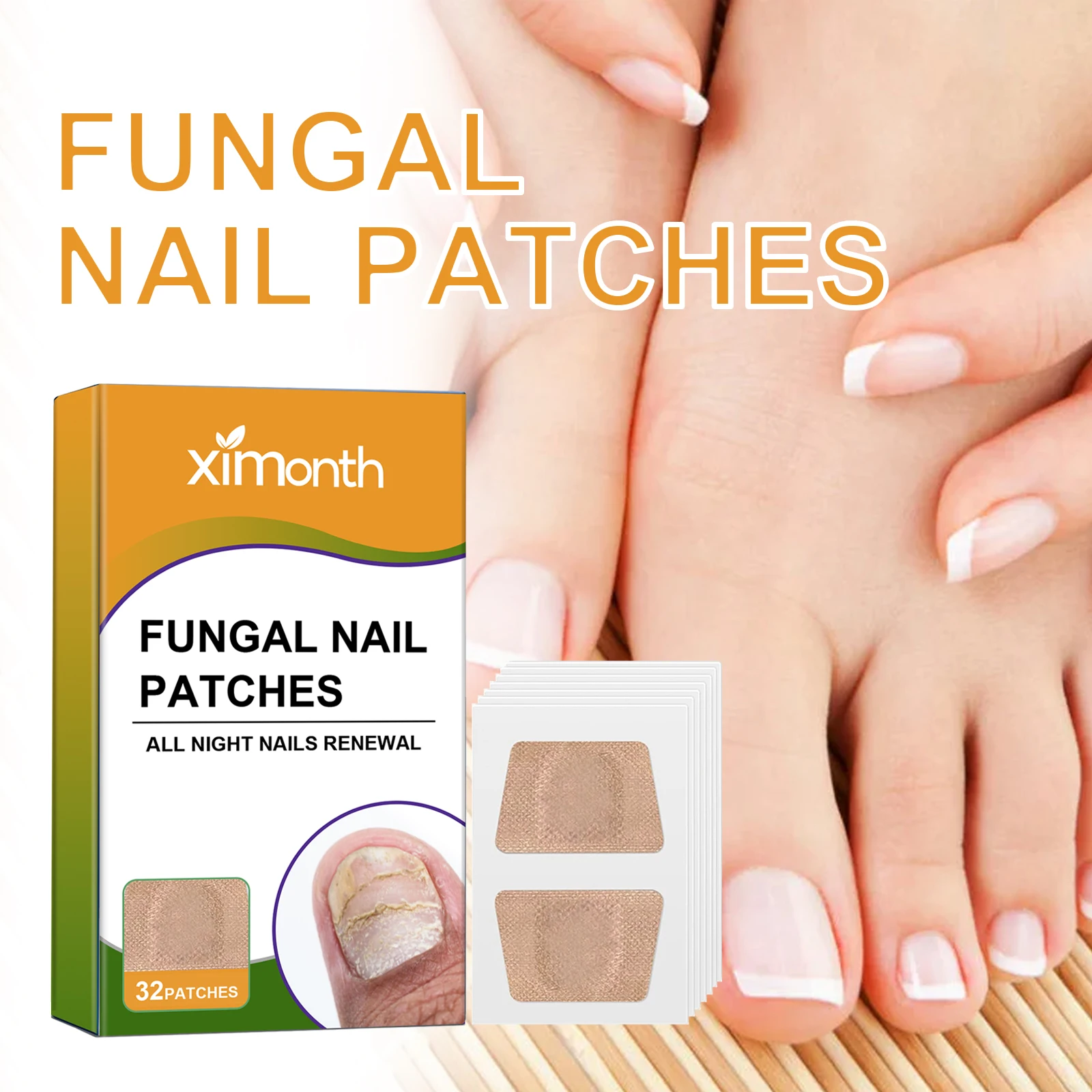 Fungal Nail Patches Toenail Fungus Treatment Improve Discolored Thickened Repair Damaged Toenail Fingernail Paronychia Care