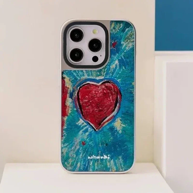 

Art Museum Silver Black Border Mirror Magnetic Phone Case Cover for IPhone 12 13 14 15 16 Pro Max Case