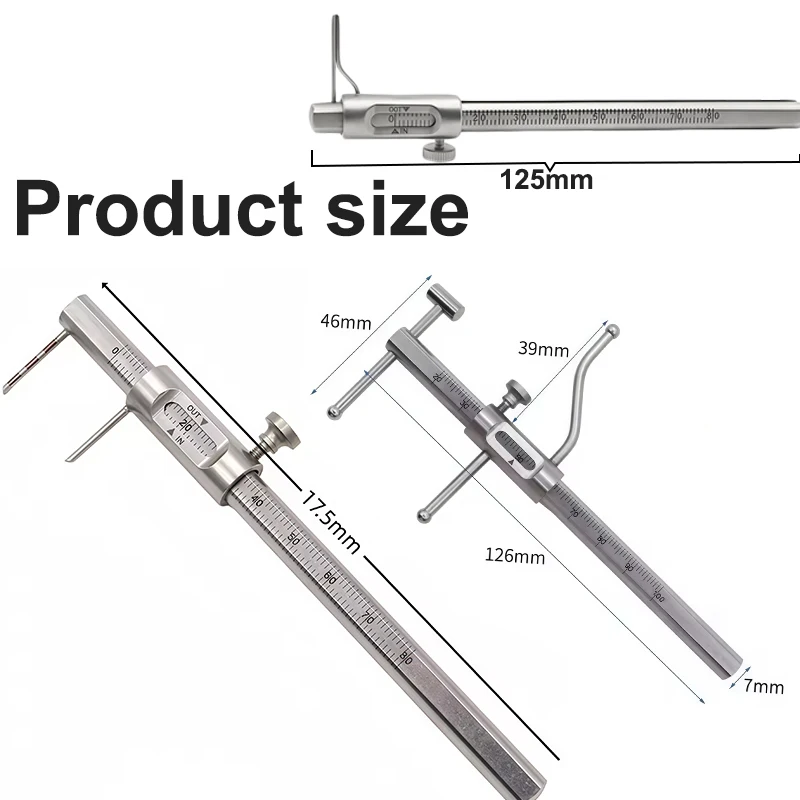 Dental Intermaxillary Distance Measuring Device Sliding Caliper Gauge FullMouth Suction-Retained Occlusal Implant Guide Material