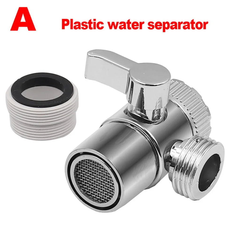 Switch Faucet Adapter Kitchen Sink Splitter Diverter Valve Water Tap Connector Three-way Valve Conversion Joint Kitchen Fixture