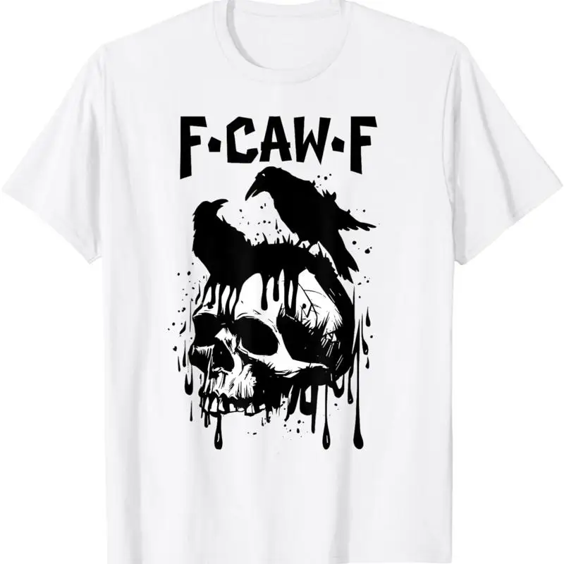 تي شيرت Black Crow F Caw F بتصميم مضحك على شكل طائر نكتة للجنسين