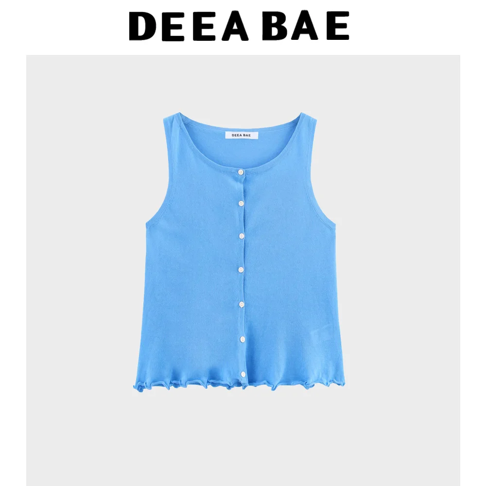 

DEEABAE Летний ленивый стильный кружевной жилет для женщин Pure Desire To Slim Down And Show Off Универсальный многослойный топ без рукавов