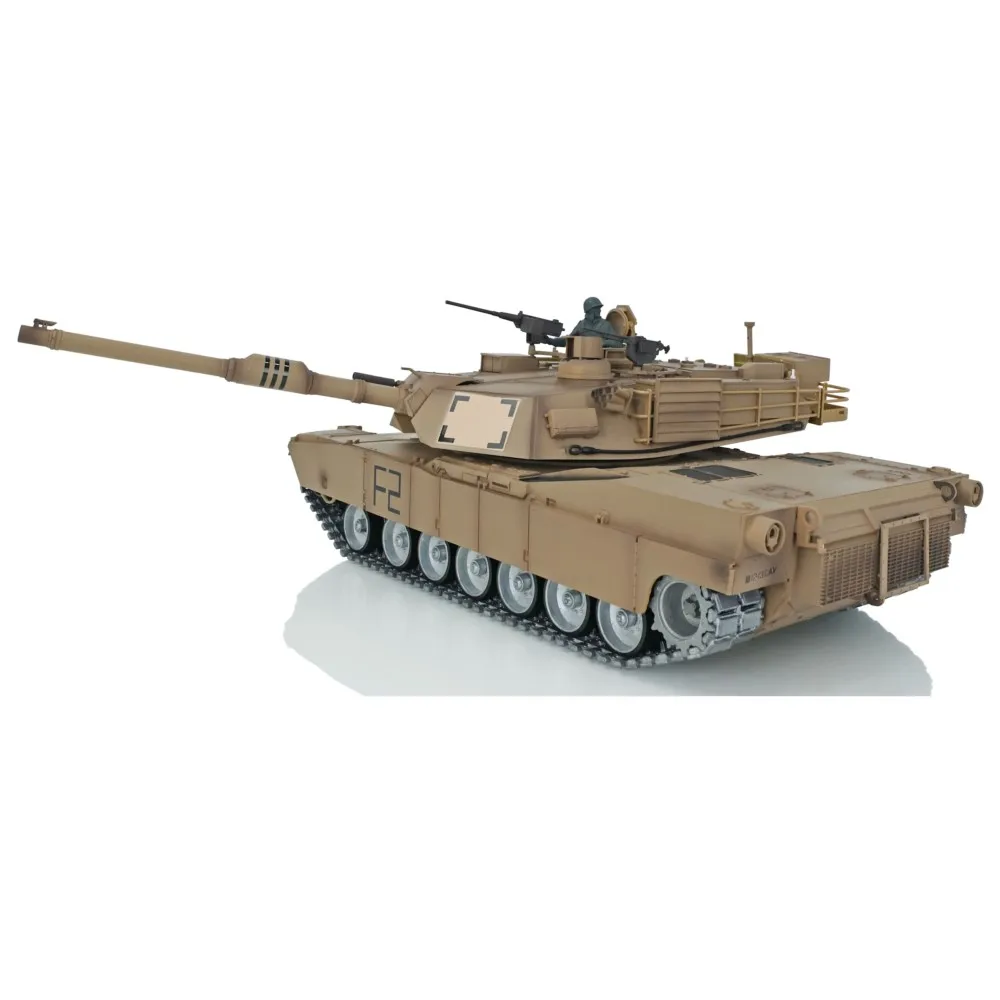 Heng Long RC-tank 7.0 Abrams RTR 1/16 3918 360 °    Rotatie Torentje Vat Terugslag Telescoop Metalen Spoor Model Speelgoed TH17804