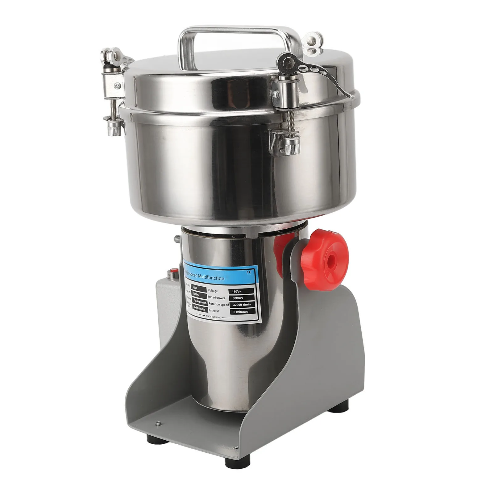 

Grain Mill Grinder Electric Grinding Machine Safe Multi Purpose High Speed Easy To Clean 3000W for Seasonings for Commercial