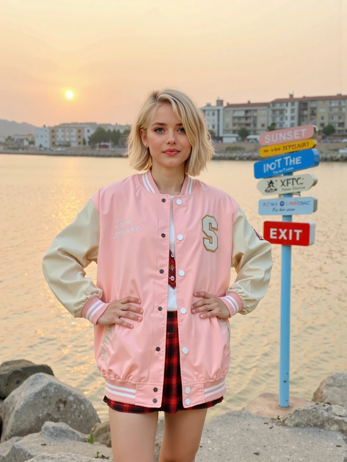 

Autumn new women's baseball jacket with PU splicing, color blocking, letter embroidery, women's jacket for couples