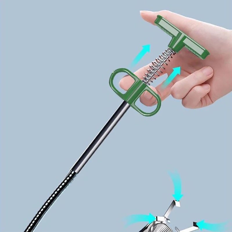 Sewer Pipe Unblocker Snake Spring Pipe Dredging Tool Kitchen Bathroom Sewer Cleaning Tool Pipe Hair Remover Drain Cleaner