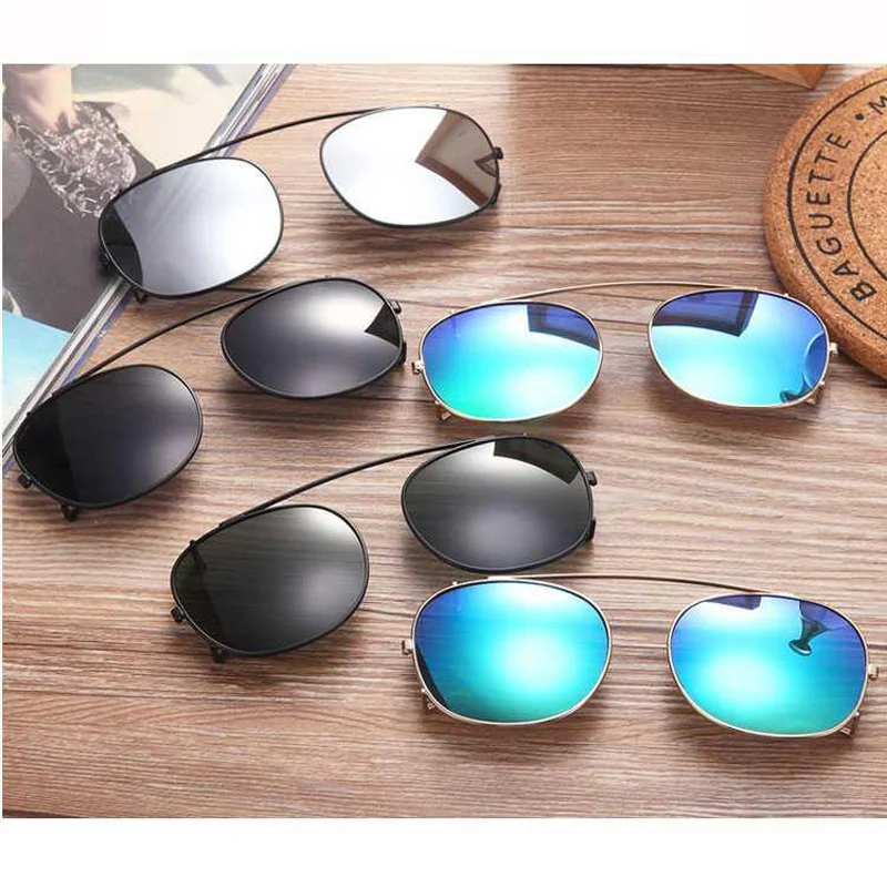 Lemtosh pince sur lunettes de soleil lentille hommes Johnny Depp lunettes lentille polarisée femmes marque de luxe Vintage UV400 Anti réflexion