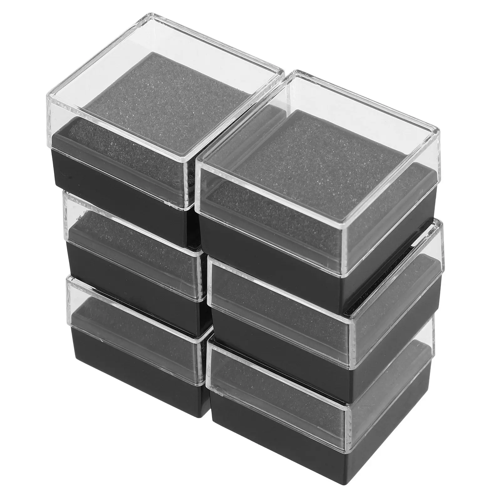 

6Pcs Badge Case with Lid Clear Display Box for Pins Brooches Lapel Jewelry Portable Storage Organizer Lightweight Carry Option