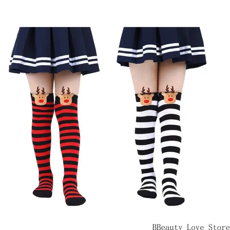 Skarpety zakolanówki świąteczne podkolanówki długie skarpetki do butów Cosplay pończochy