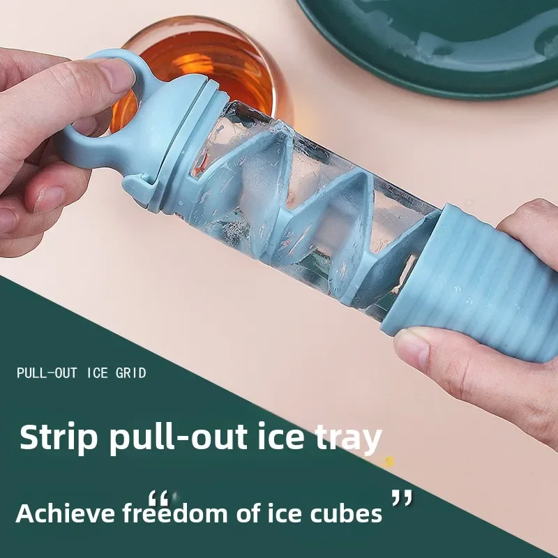 Elegancka Przenośna Forma do Kostek Lodu do Kuchni Szybkie Zamrażanie Łatwe Wyjmowanie Plastikowy Producent Lodu Nowoczesny Minimalistyczny Niezbędne Narzędzie Domowe