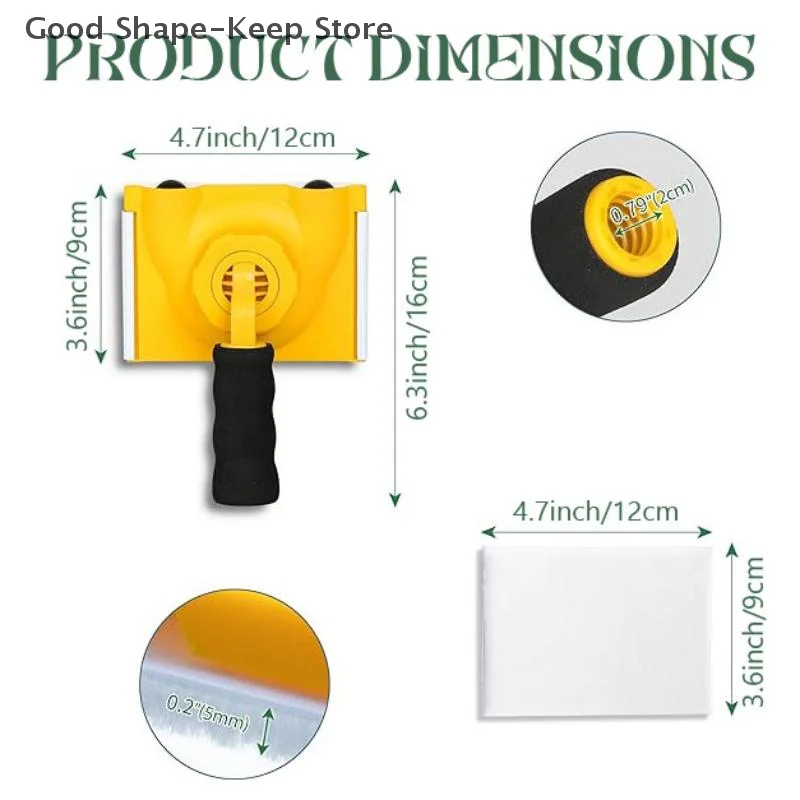 

A Set of Edge Painting Gadget, Paint Border Trimmers and Replaceable Pads for Ceilings/Walls