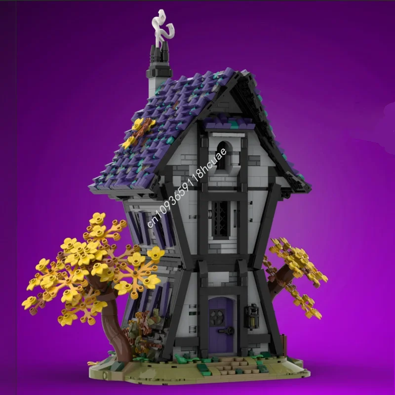 مجموعة بناء منزل الساحرات من 1912 قطعة، هدية عيد الهالوين، هدية عيد الميلاد، هدية فريدة للتصميم الذاتي، مصممة لتعزيز إبداع الأطفال وتعليمهم