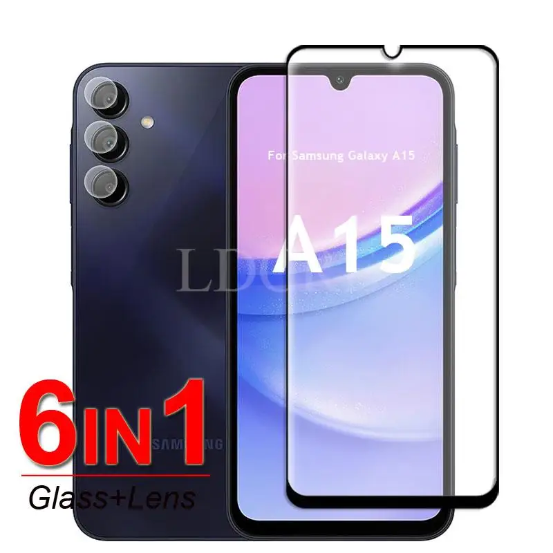 For Samsung Galaxy A15 Glass Samsung A15 Tempered Glass Screen Camera Lens Protector Film Galaxy A15 A25 A05 A05S A14 A04 Glass